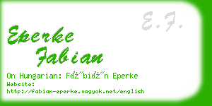 eperke fabian business card